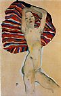 Egon Schiele Famous Paintings - Nude model